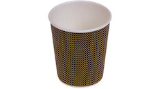 Kaffeebecher double-wall Élégance, fein gerippt isolierend