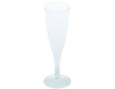 Sektglas mit Fuss, naturesse, 2-teilig geeicht 1dl
