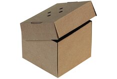 Klapp-Box für Hamburger aus feiner Welle Kraft