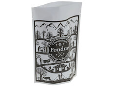 Fondue Stehbodenbeutel Scherenschnitt