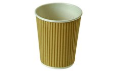 Kaffeebecher double-wall naturesse, gerippt isolierend