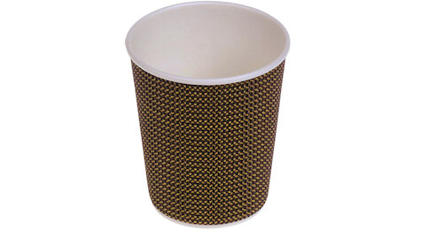 Kaffeebecher double-wall Élégance, fein gerippt isolierend