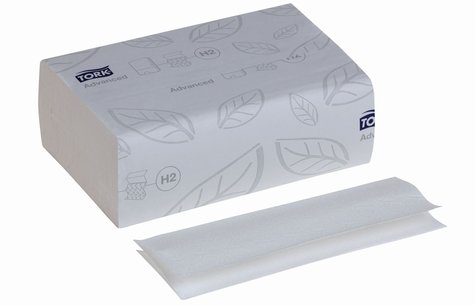 Papierhandtücher W-Falz Tork Tissue, 2-lagig, 21x136 Blatt