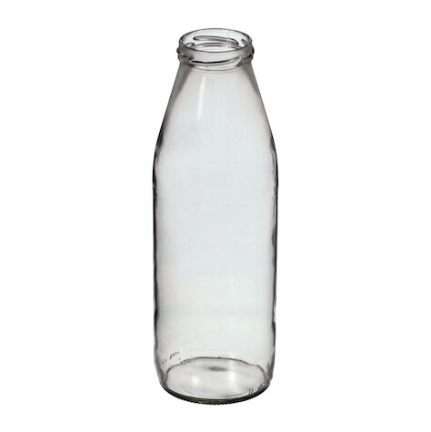 Milchflasche Glas mit Schraubverschluss
