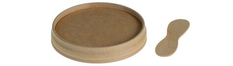 Deckel zu Eisbecher inkl. Holz-Löffel
