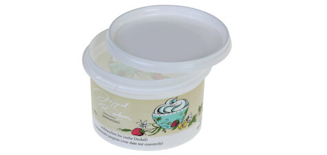 Doppelrahmbecher Slimline inkl. Deckel