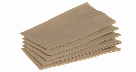 Dispenser-Servietten recycled braun, 33x33cm, 1-lagig