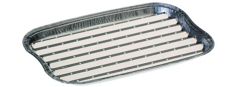 Alu-Grillplatte gerillt, mit Längsschlitzen