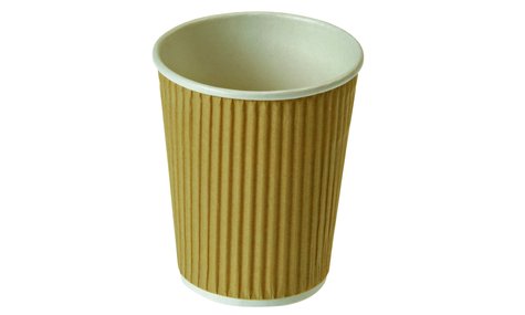 Kaffeebecher double-wall naturesse, gerippt isolierend